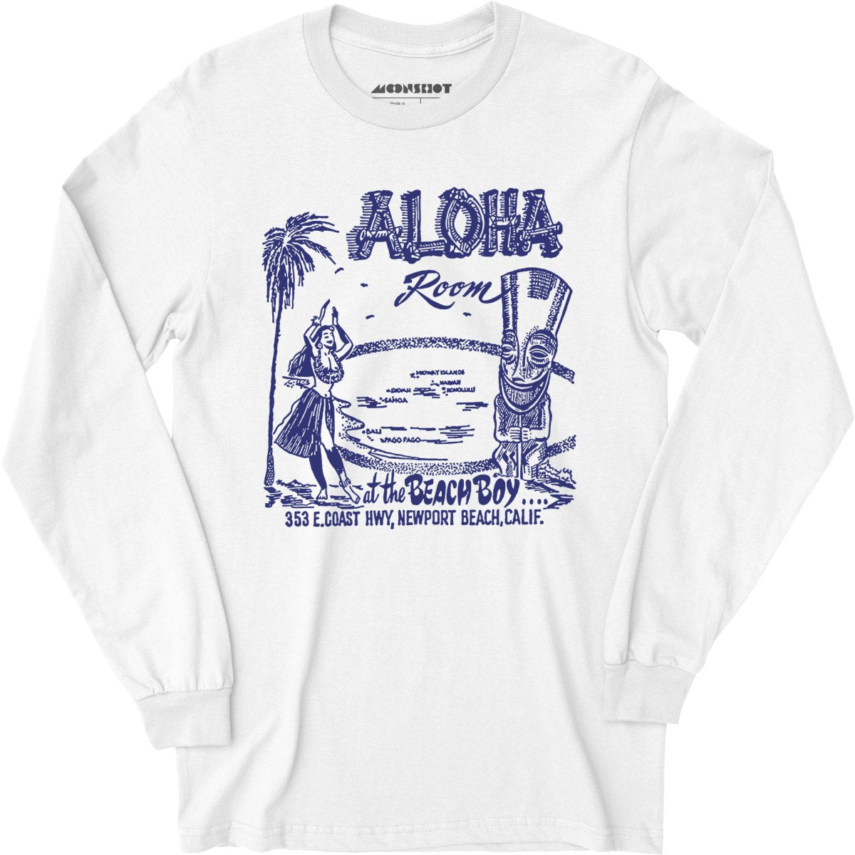 Aloha Room - Newport Beach, CA - Vintage Tiki Bar - Long Sleeve T-Shirt