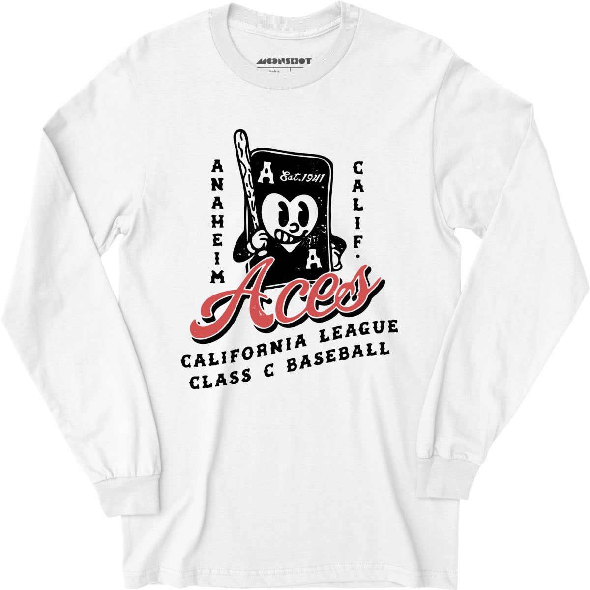 Anaheim Aces - California - Vintage Defunct Baseball Teams - Long Sleeve T-Shirt