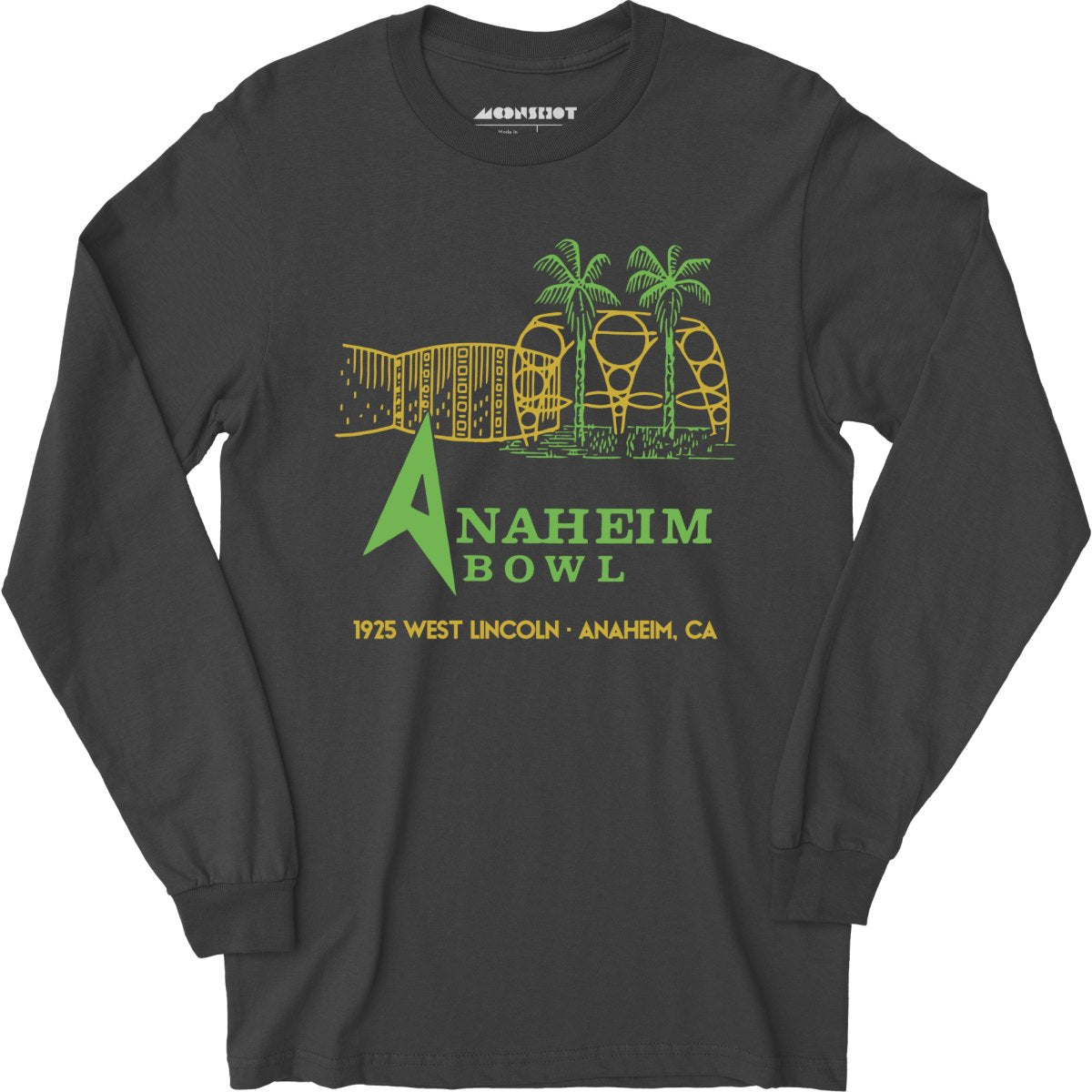 Anaheim Bowl - Anaheim, CA - Vintage Bowling Alley - Long Sleeve T-Shirt