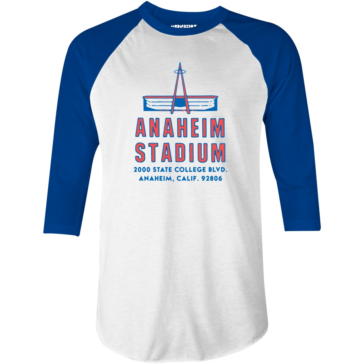 Anaheim Stadium Retro - 3/4 Sleeve Raglan T-Shirt