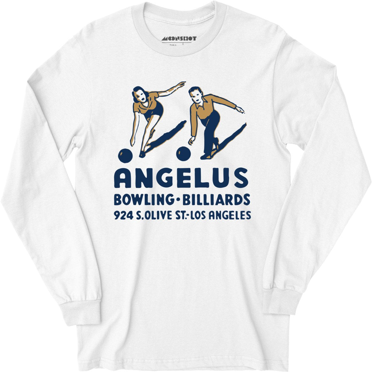 Angelus - Los Angeles, CA - Vintage Bowling Alley - Long Sleeve T-Shirt