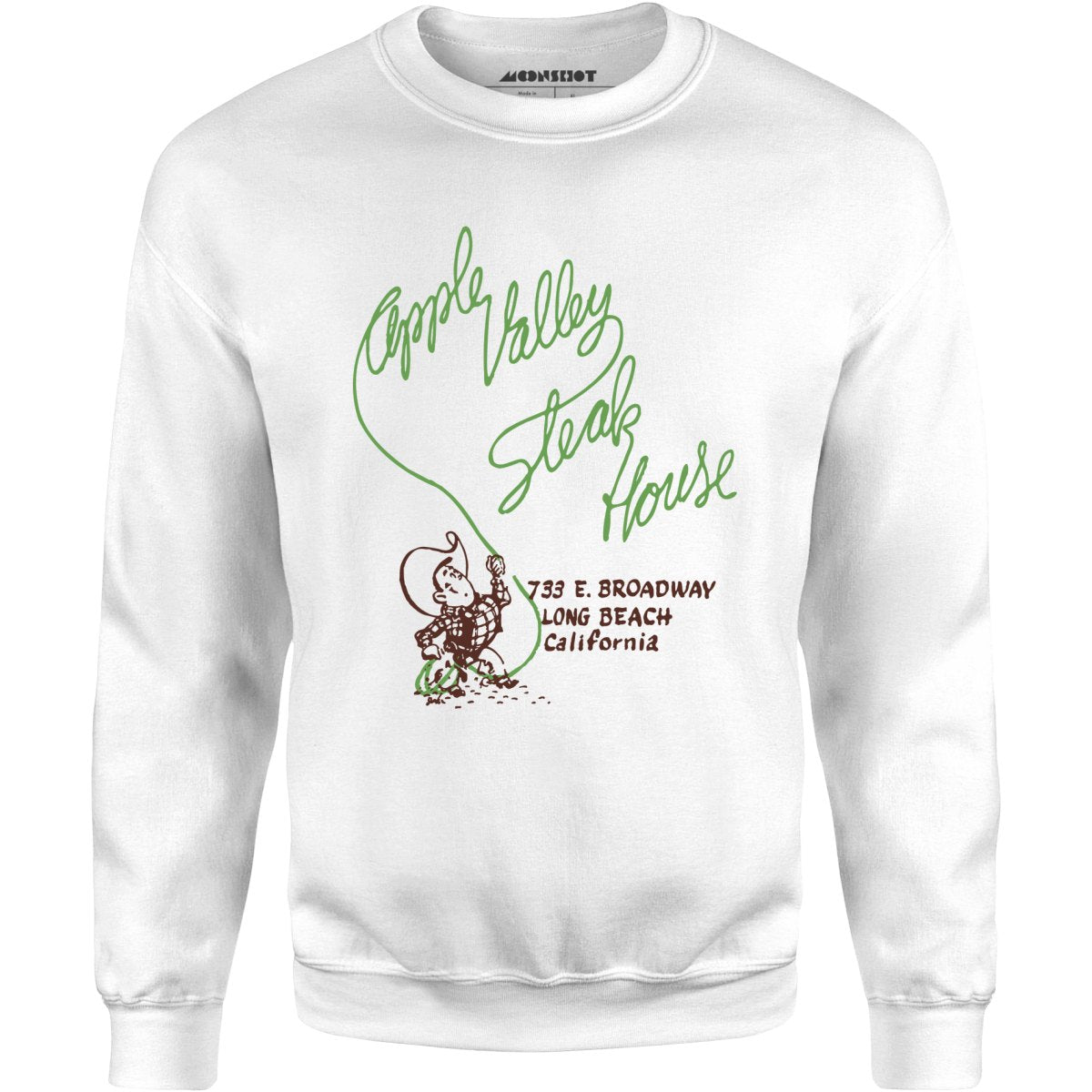 Apple Valley Steak House - Long Beach, CA - Vintage Restaurant - Unisex Sweatshirt
