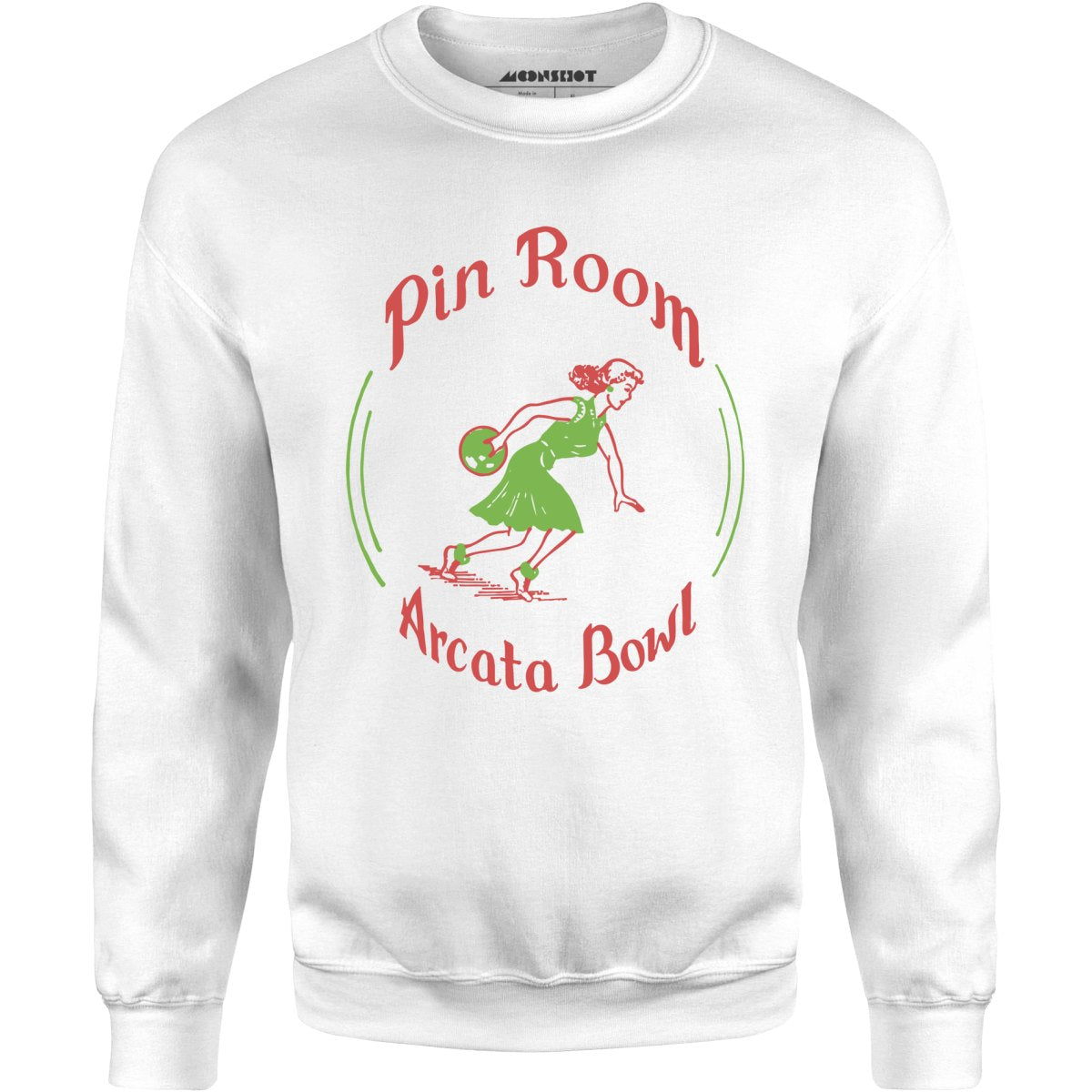 Arcata Bowl Pin Room - Arcata, CA - Vintage Bowling Alley - Unisex Sweatshirt