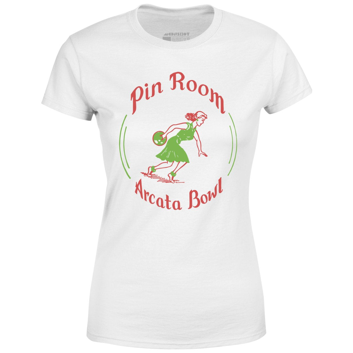 Arcata Bowl Pin Room - Arcata, CA - Vintage Bowling Alley - Women's T-Shirt