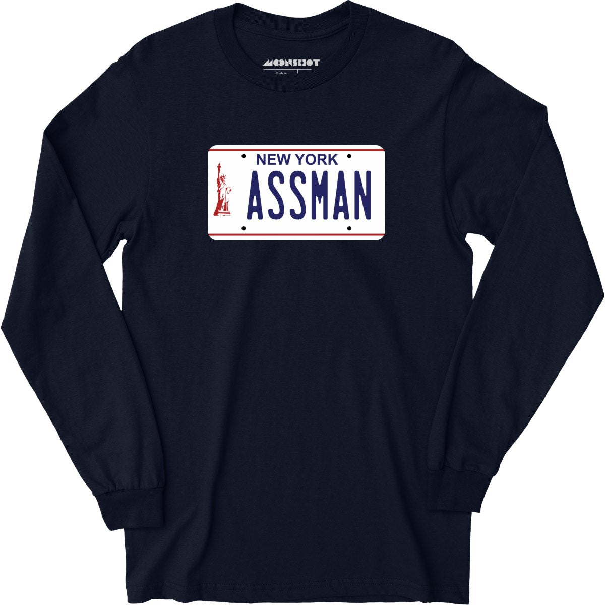 Assman New York License Plate - Long Sleeve T-Shirt