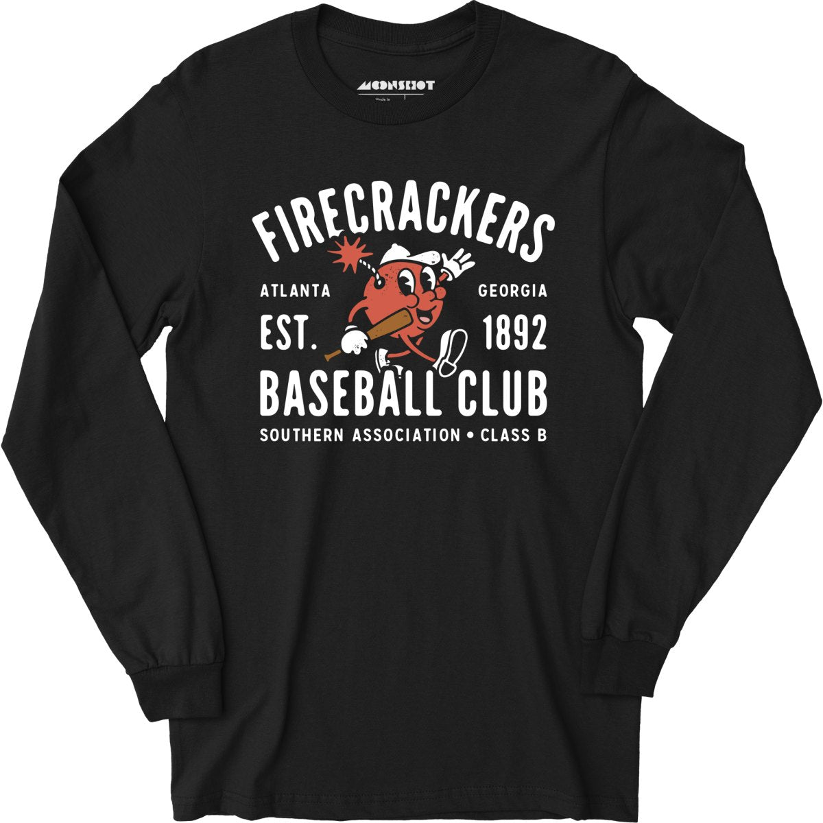 Atlanta Firecrackers - Georgia - Vintage Defunct Baseball Teams - Long Sleeve T-Shirt