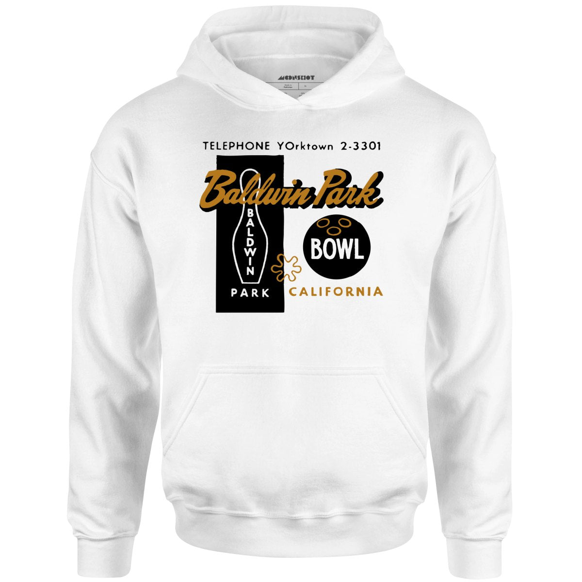 Baldwin Park Bowl - Baldwin Park, CA - Vintage Bowling Alley - Unisex Hoodie