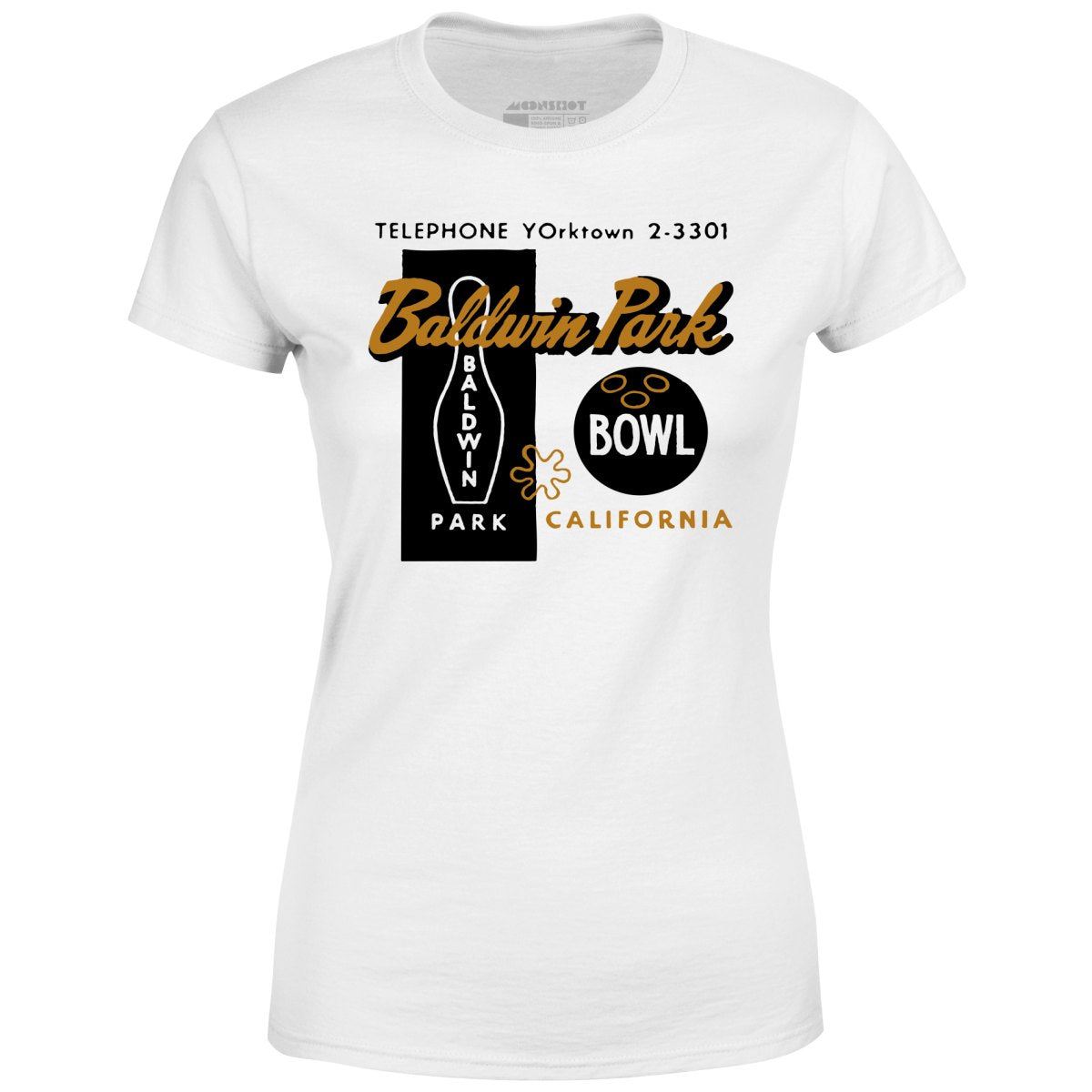 Baldwin Park Bowl - Baldwin Park, CA - Vintage Bowling Alley - Women's T-Shirt