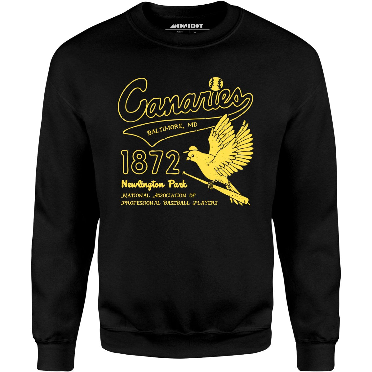 Baltimore Canaries - Maryland - Vintage Defunct Baseball Teams - Unisex Sweatshirt