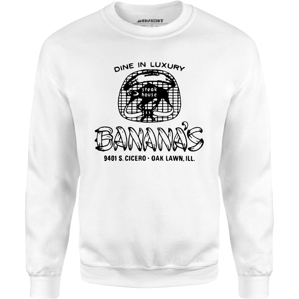 Banana's Steak House v2 - Oak Lawn, IL - Vintage Restaurant - Unisex Sweatshirt