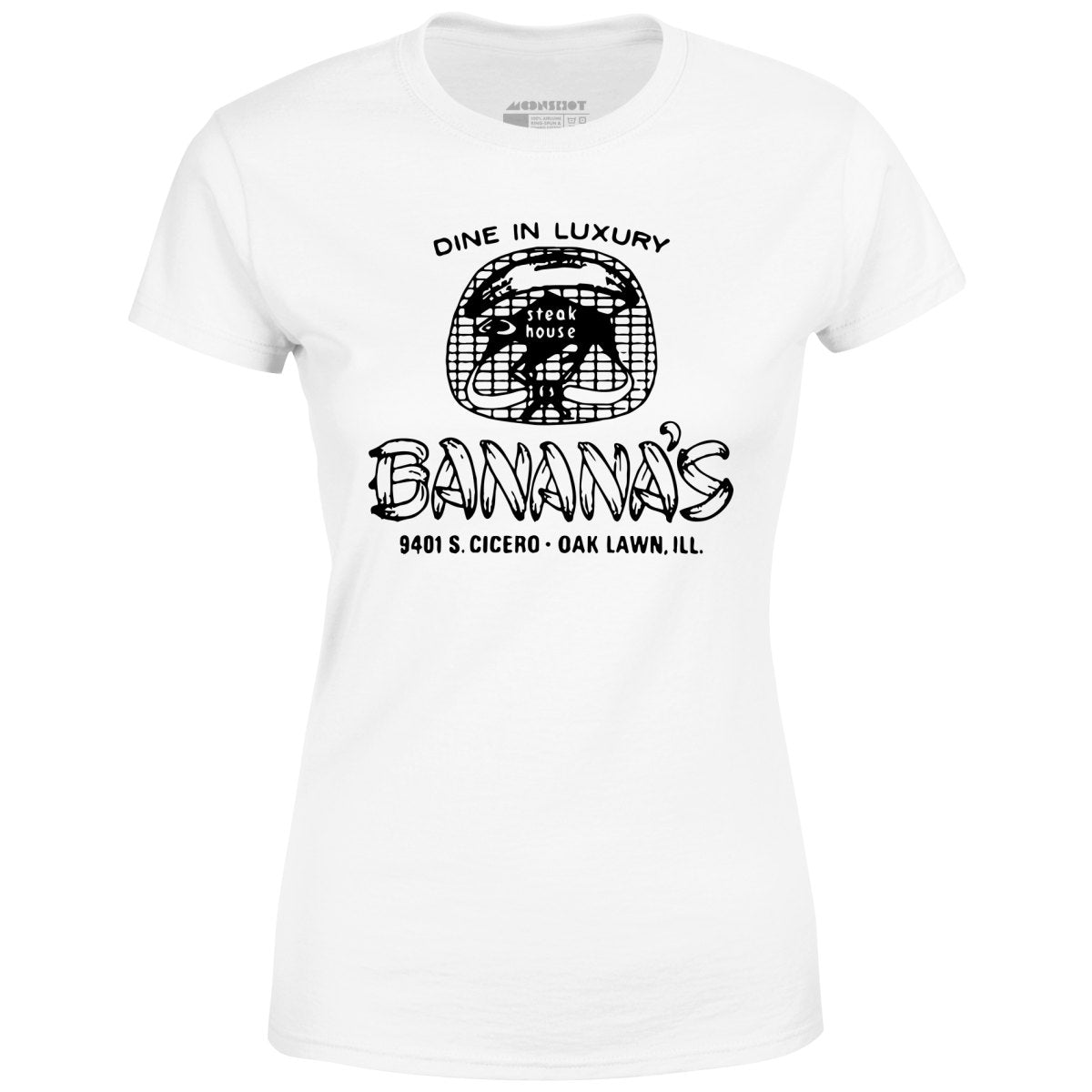 Banana's Steak House v2 - Oak Lawn, IL - Vintage Restaurant - Women's T-Shirt