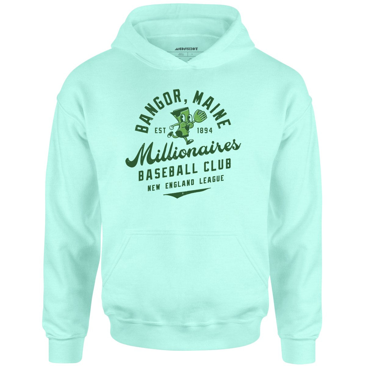 Bangor Millionaires - Maine - Vintage Defunct Baseball Teams - Unisex Hoodie