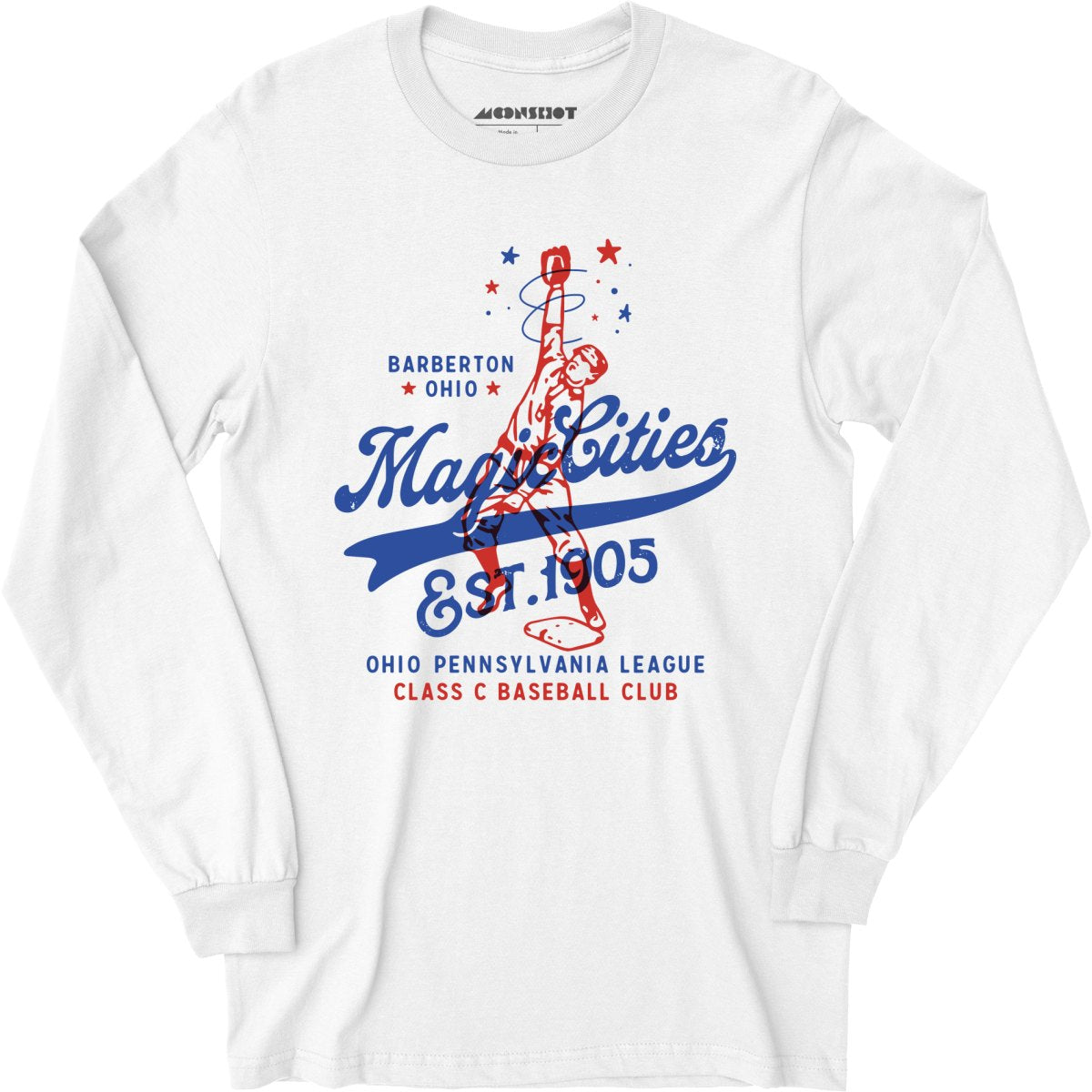 Barberton Magic Cities - Ohio - Vintage Defunct Baseball Teams - Long Sleeve T-Shirt