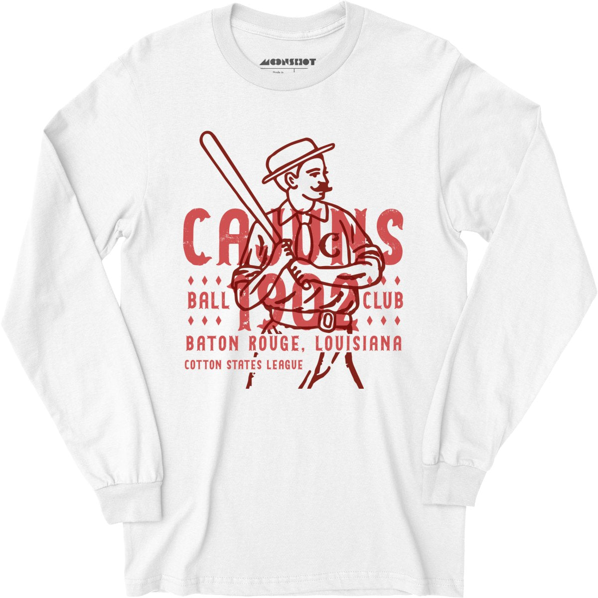 Baton Rouge Cajuns - Louisiana - Vintage Defunct Baseball Teams - Long Sleeve T-Shirt