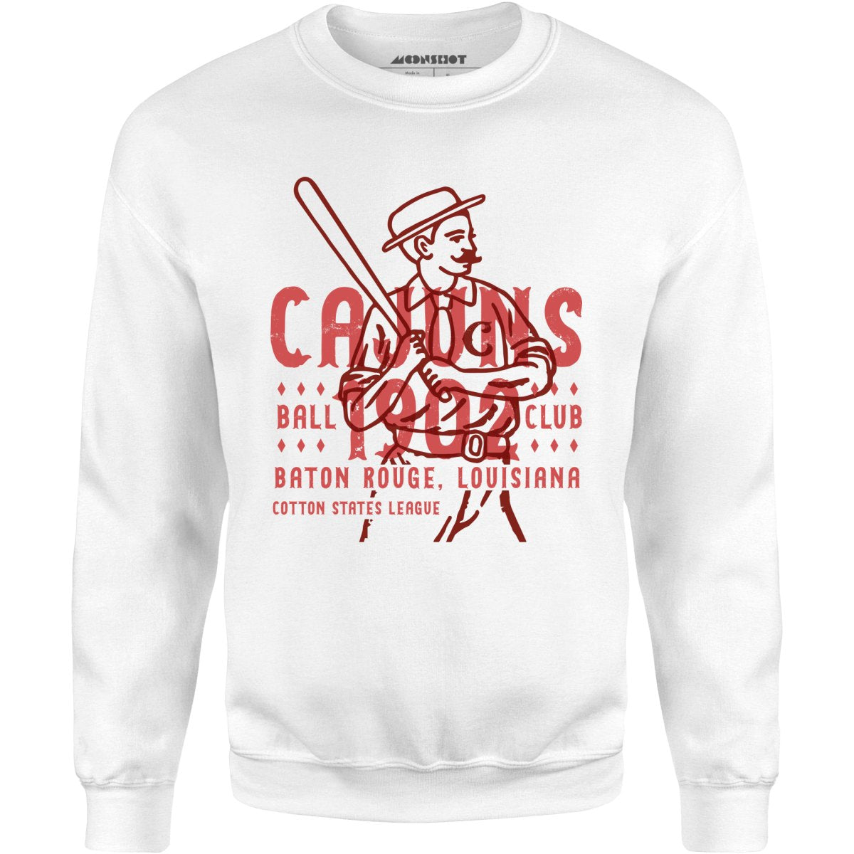 Baton Rouge Cajuns - Louisiana - Vintage Defunct Baseball Teams - Unisex Sweatshirt