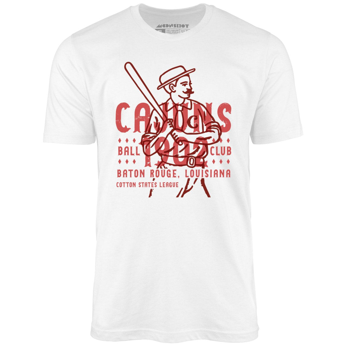 White Label Mfg Baton Rouge Cajuns - Louisiana - Vintage Defunct Baseball Teams - Unisex T-Shirt White / XL