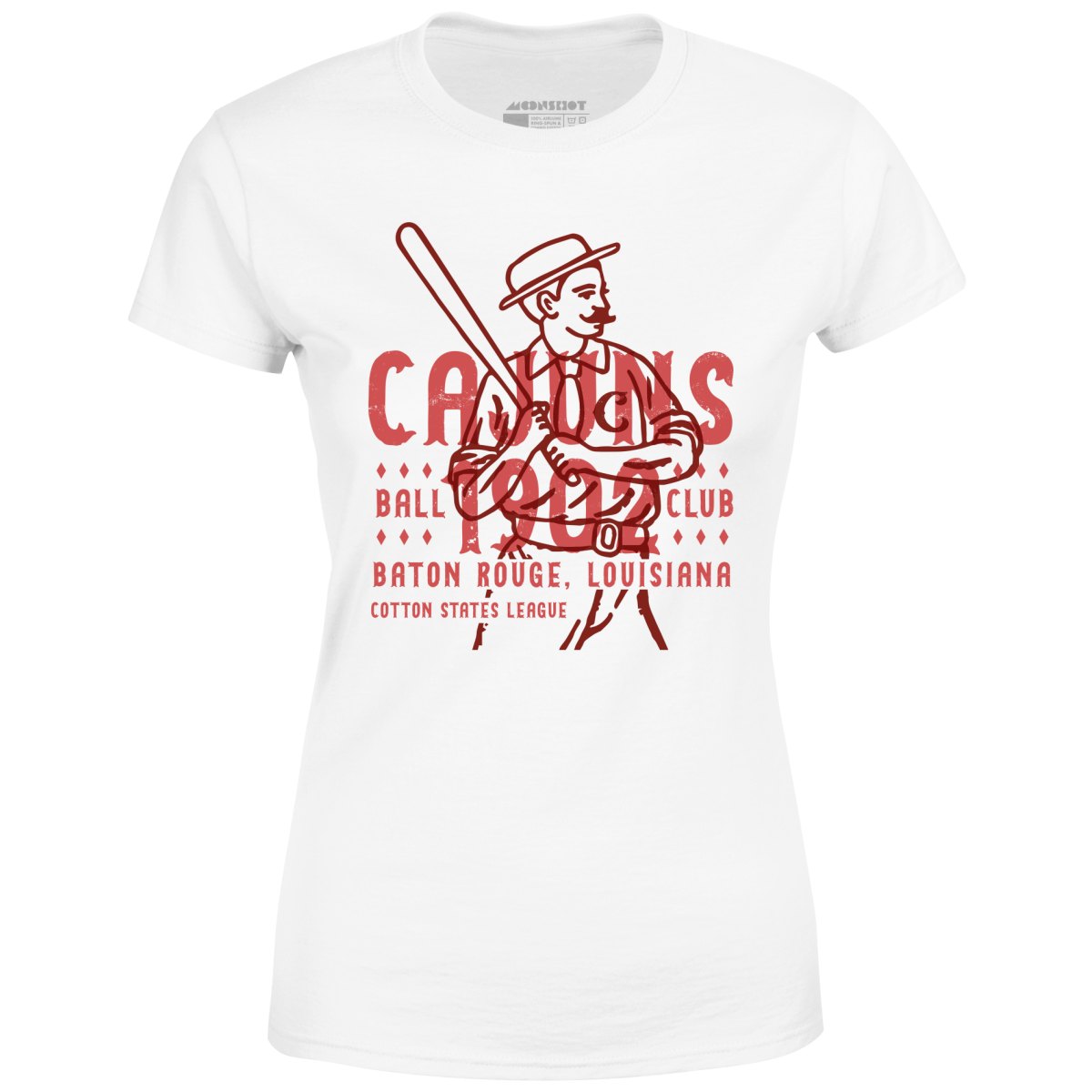 White Label Mfg Baton Rouge Cajuns - Louisiana - Vintage Defunct Baseball Teams - Women's T-Shirt White / 3XL