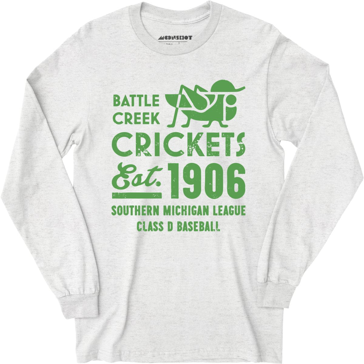 Battle Creek Crickets - Michigan - Vintage Defunct Baseball Teams - Long Sleeve T-Shirt