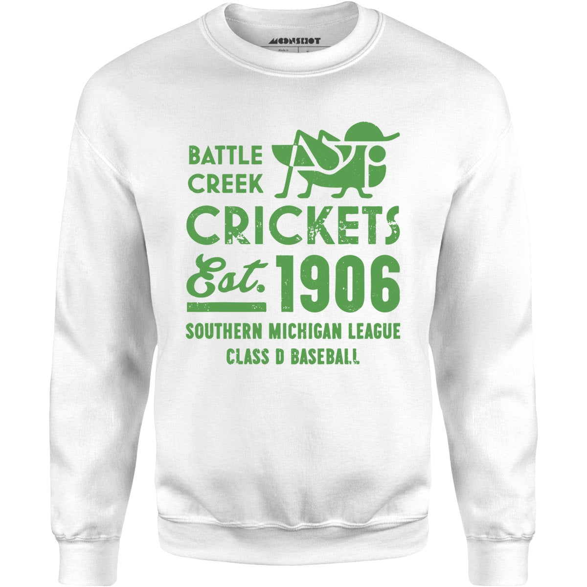 Battle Creek Crickets - Michigan - Vintage Defunct Baseball Teams - Unisex Sweatshirt