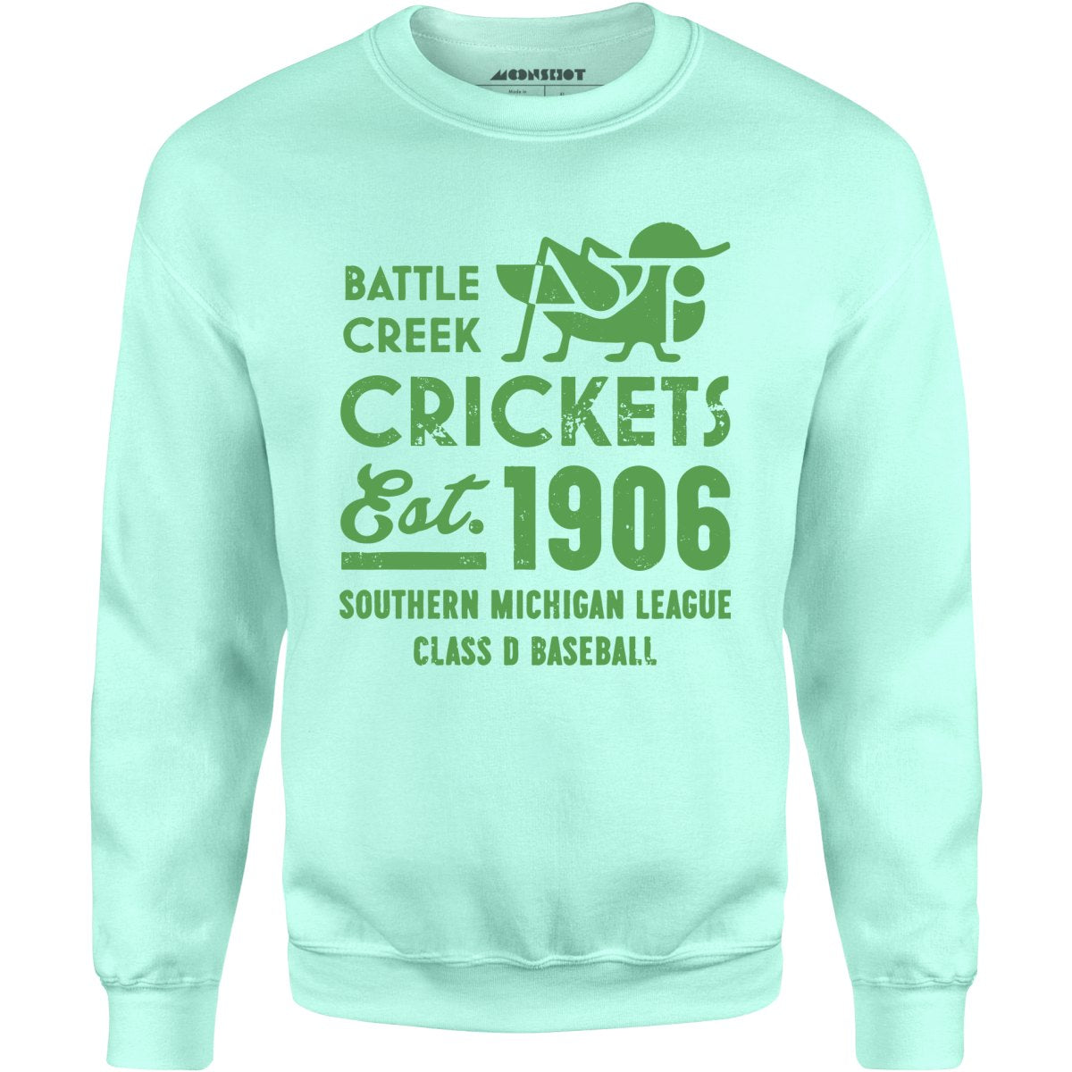 Battle Creek Crickets - Michigan - Vintage Defunct Baseball Teams - Unisex Sweatshirt