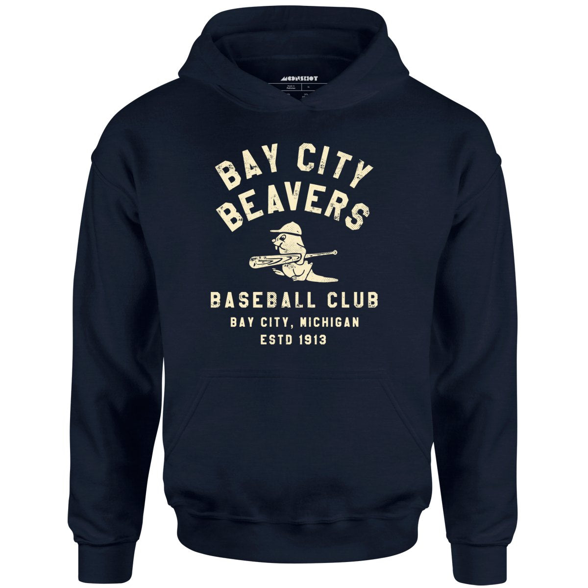 Bay City Beavers - Michigan - Vintage Defunct Baseball Teams - Unisex Hoodie