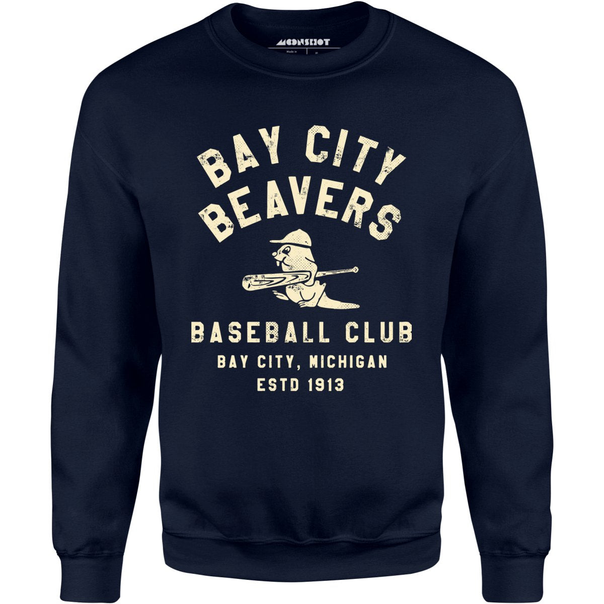 Bay City Beavers - Michigan - Vintage Defunct Baseball Teams - Unisex Sweatshirt