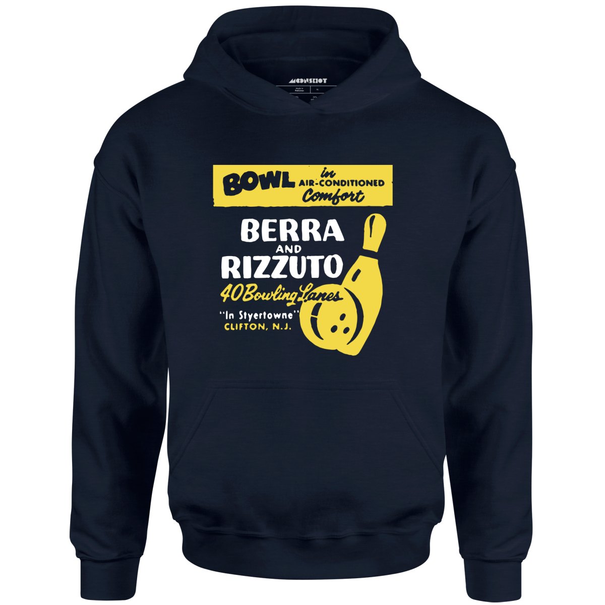 Berra and Rizzuto - Clifton, NJ - Vintage Bowling Alley - Unisex Hoodie