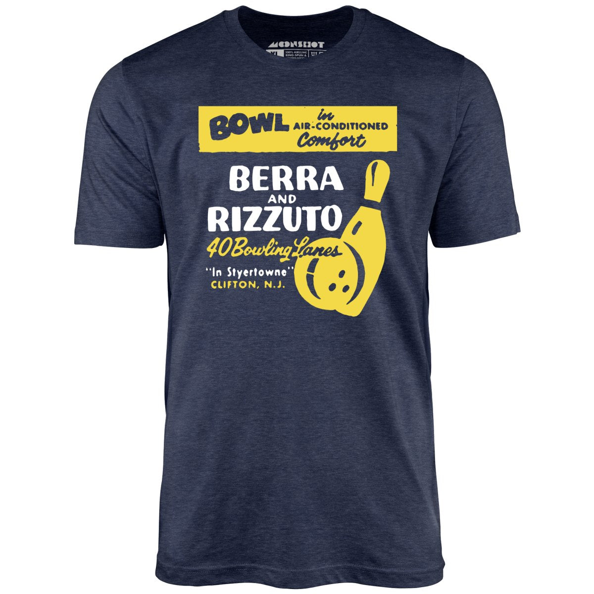 Berra and Rizzuto - Clifton, NJ - Vintage Bowling Alley - Unisex T-Shirt