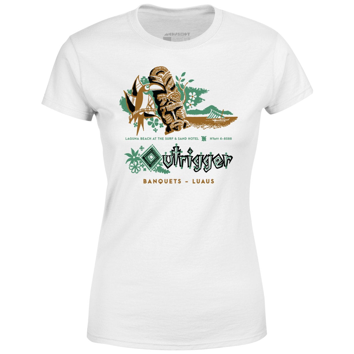 Billingsley's Outrigger v3 - Laguna Beach, CA - Vintage Tiki Bar - Women's T-Shirt