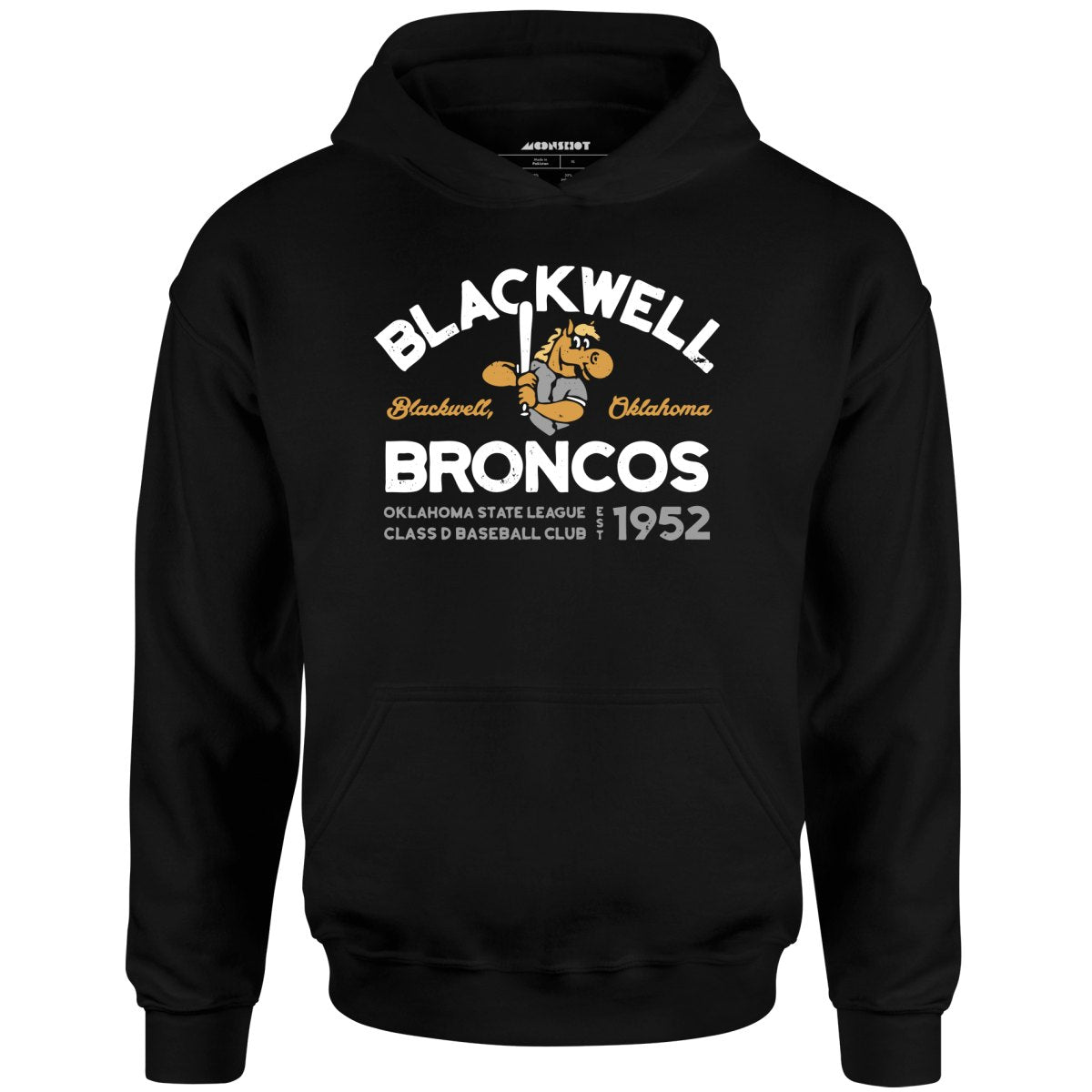 Blackwell Broncos - Oklahoma - Vintage Defunct Baseball Teams - Unisex Hoodie