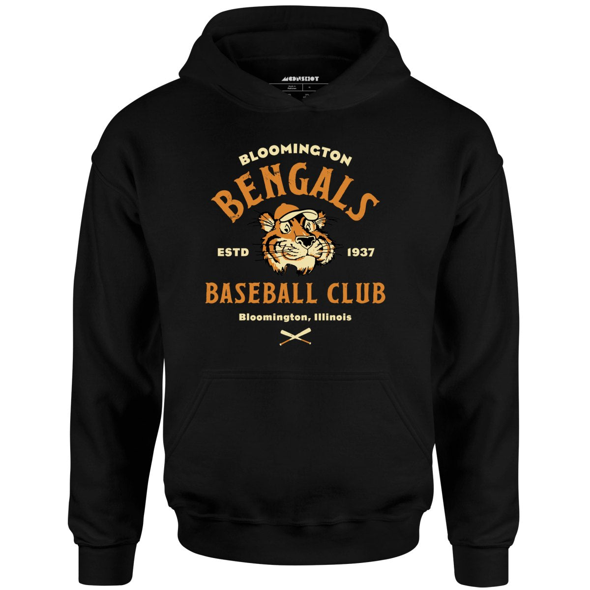 Bloomington Bengals - Illinois - Vintage Defunct Baseball Teams - Unisex Hoodie
