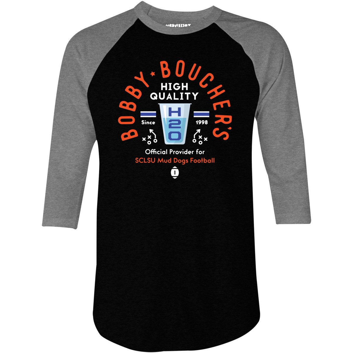 Bobby Boucher's High Quality H2O - 3/4 Sleeve Raglan T-Shirt