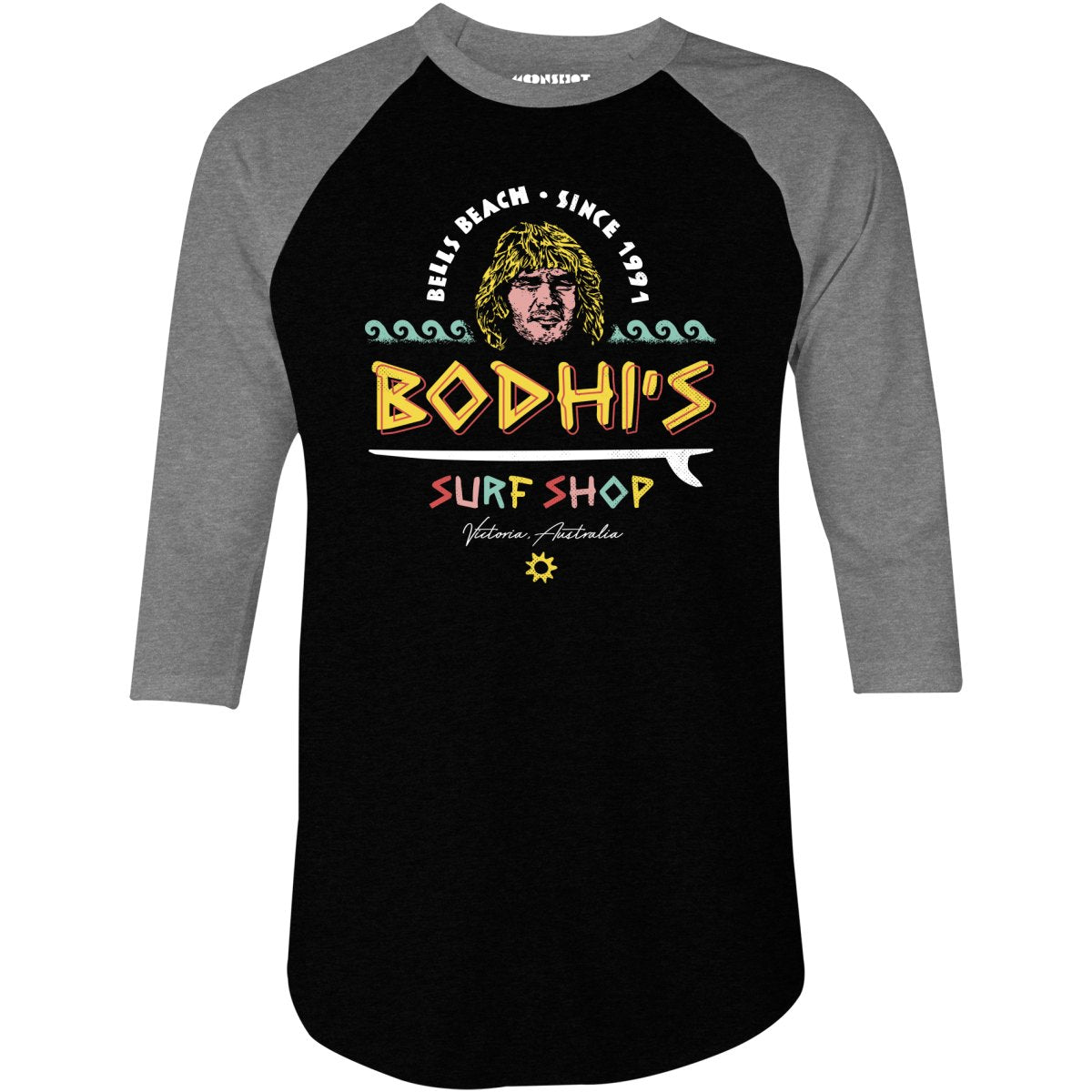 Bodhi's Surf Shop - 3/4 Sleeve Raglan T-Shirt