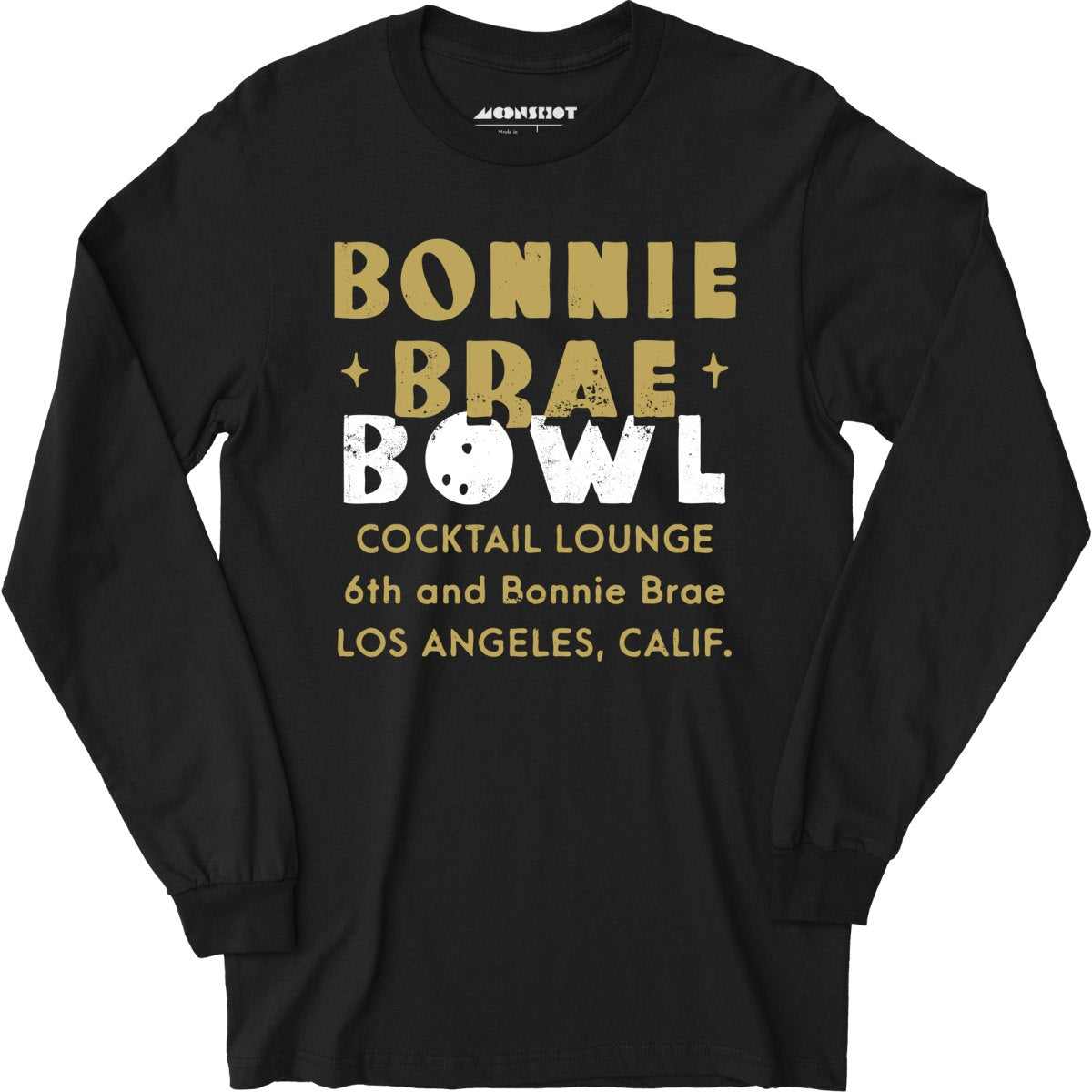 Bonnie Brae Bowl - Los Angeles, CA - Vintage Bowling Alley - Long Sleeve T-Shirt