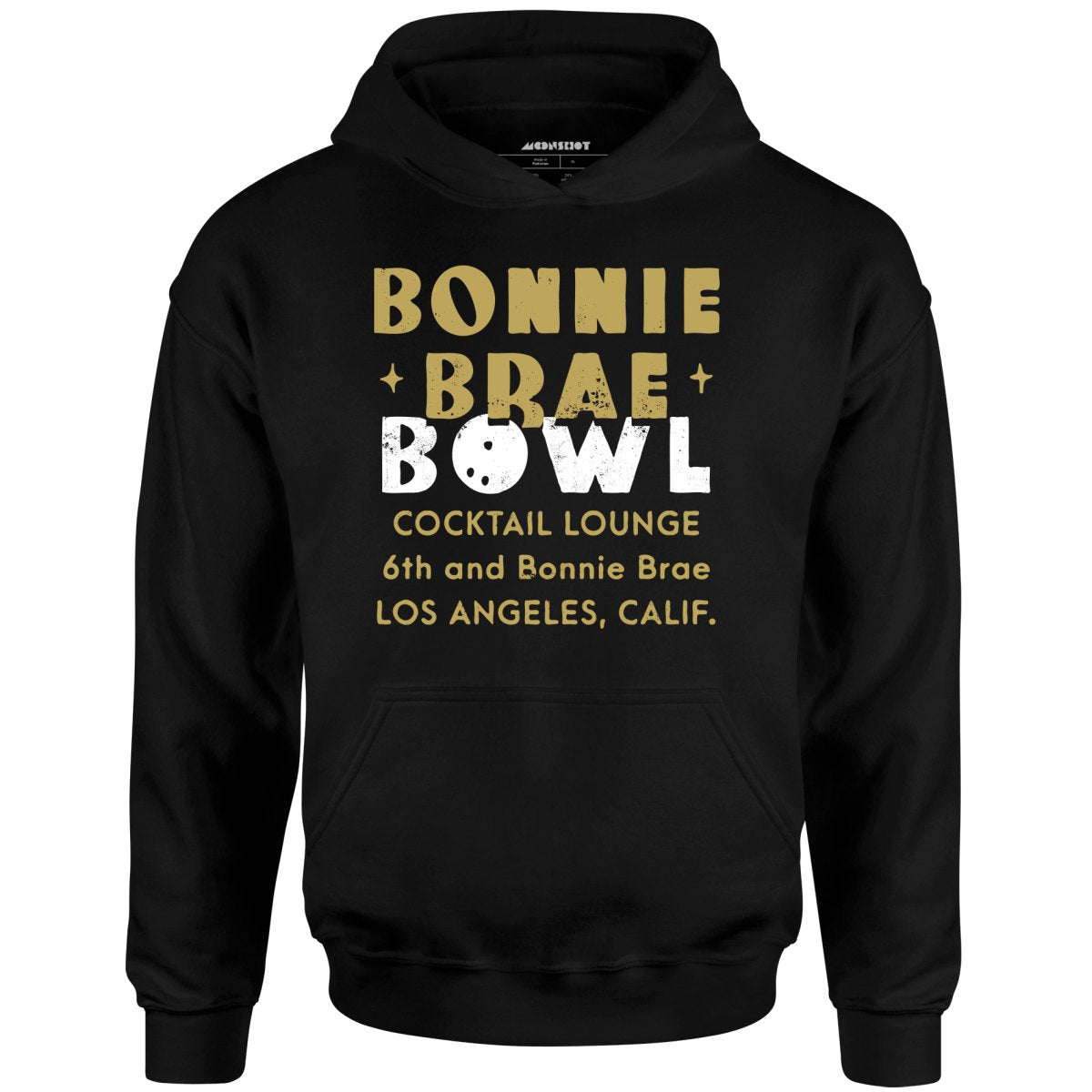 Bonnie Brae Bowl - Los Angeles, CA - Vintage Bowling Alley - Unisex Hoodie