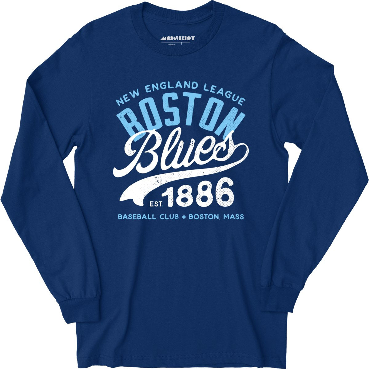 Boston Blues - Massachusetts - Vintage Defunct Baseball Teams - Long Sleeve T-Shirt