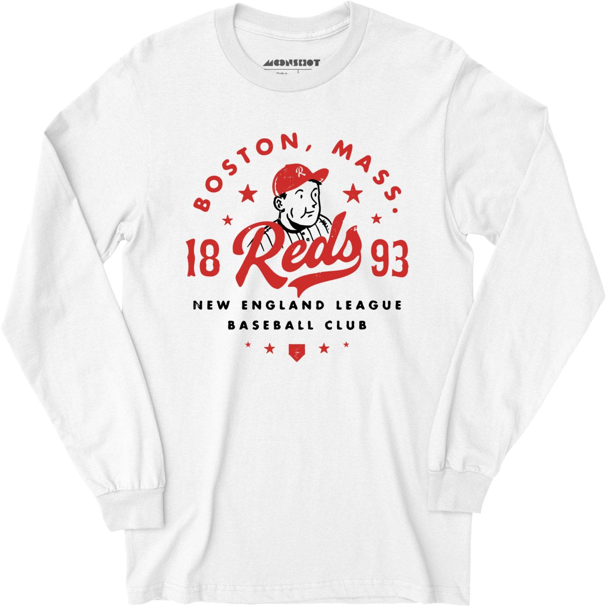 Boston Reds - Massachusetts - Vintage Defunct Baseball Teams - Long Sleeve T-Shirt