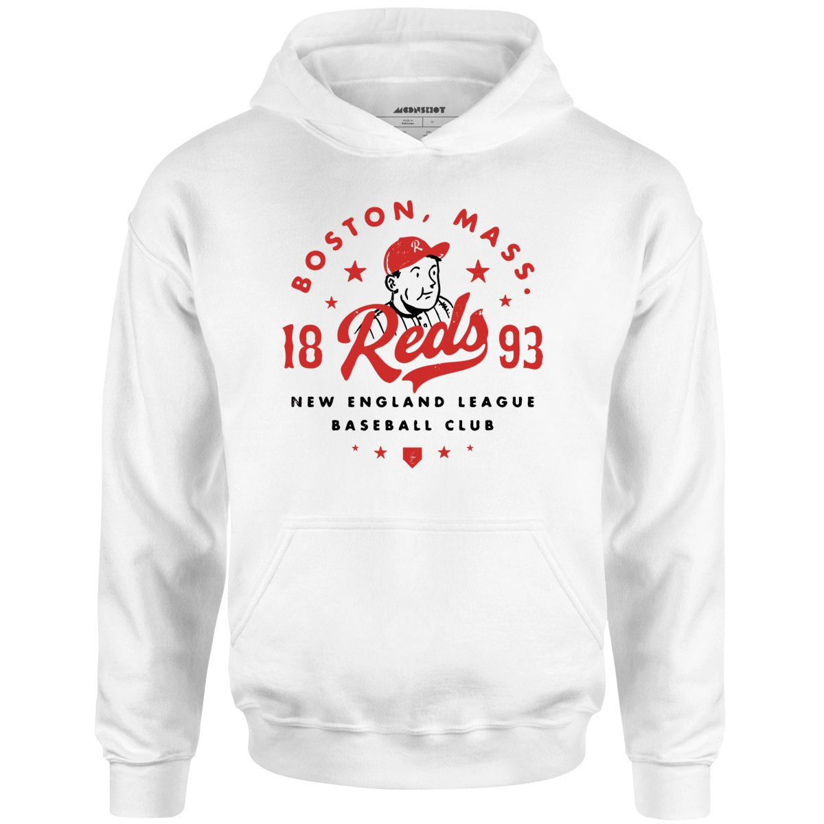 Boston Reds - Massachusetts - Vintage Defunct Baseball Teams - Unisex Hoodie