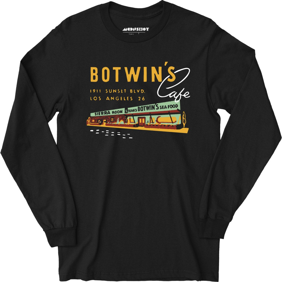 Botwin's Cafe - Los Angeles, CA - Vintage Restaurant - Long Sleeve T-Shirt
