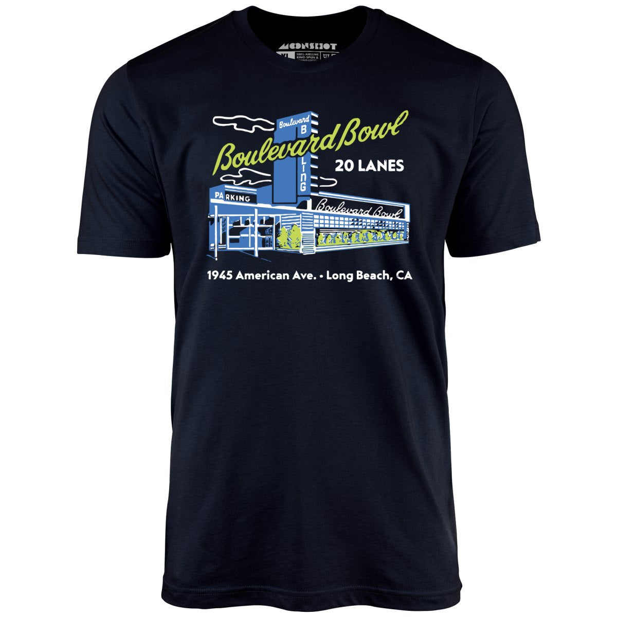 Boulevard Bowl - Long Beach, CA - Vintage Bowling Alley - Unisex T-Shirt