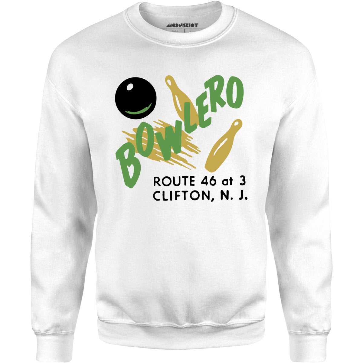 Bowlero - Clifton, NJ - Vintage Bowling Alley - Unisex Sweatshirt