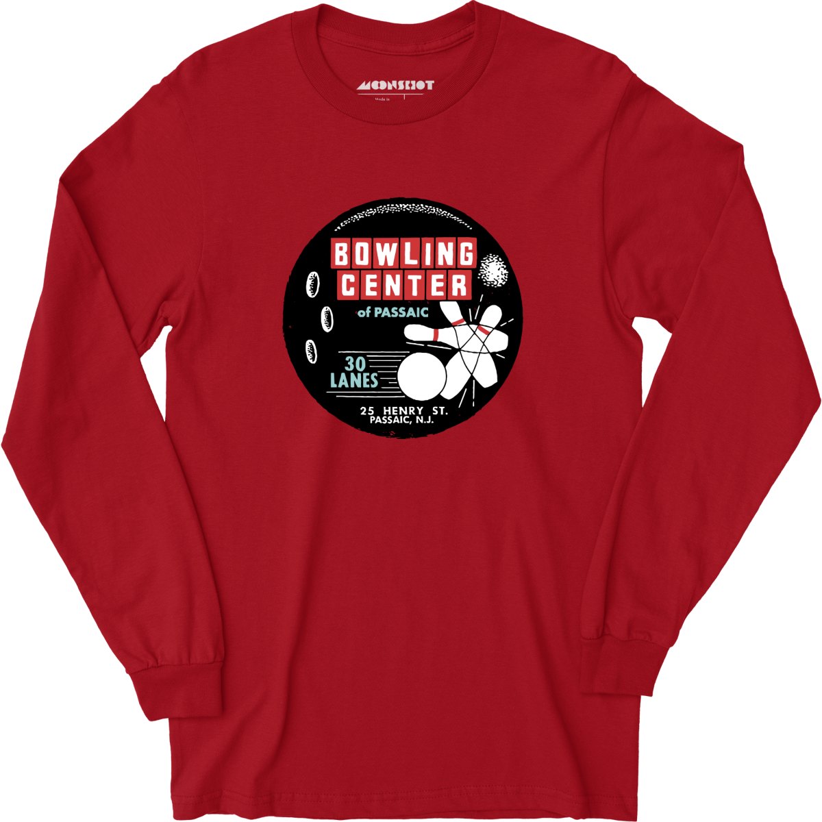 Bowling Center of Passaic - Passaic, NJ - Vintage Bowling Alley - Long Sleeve T-Shirt