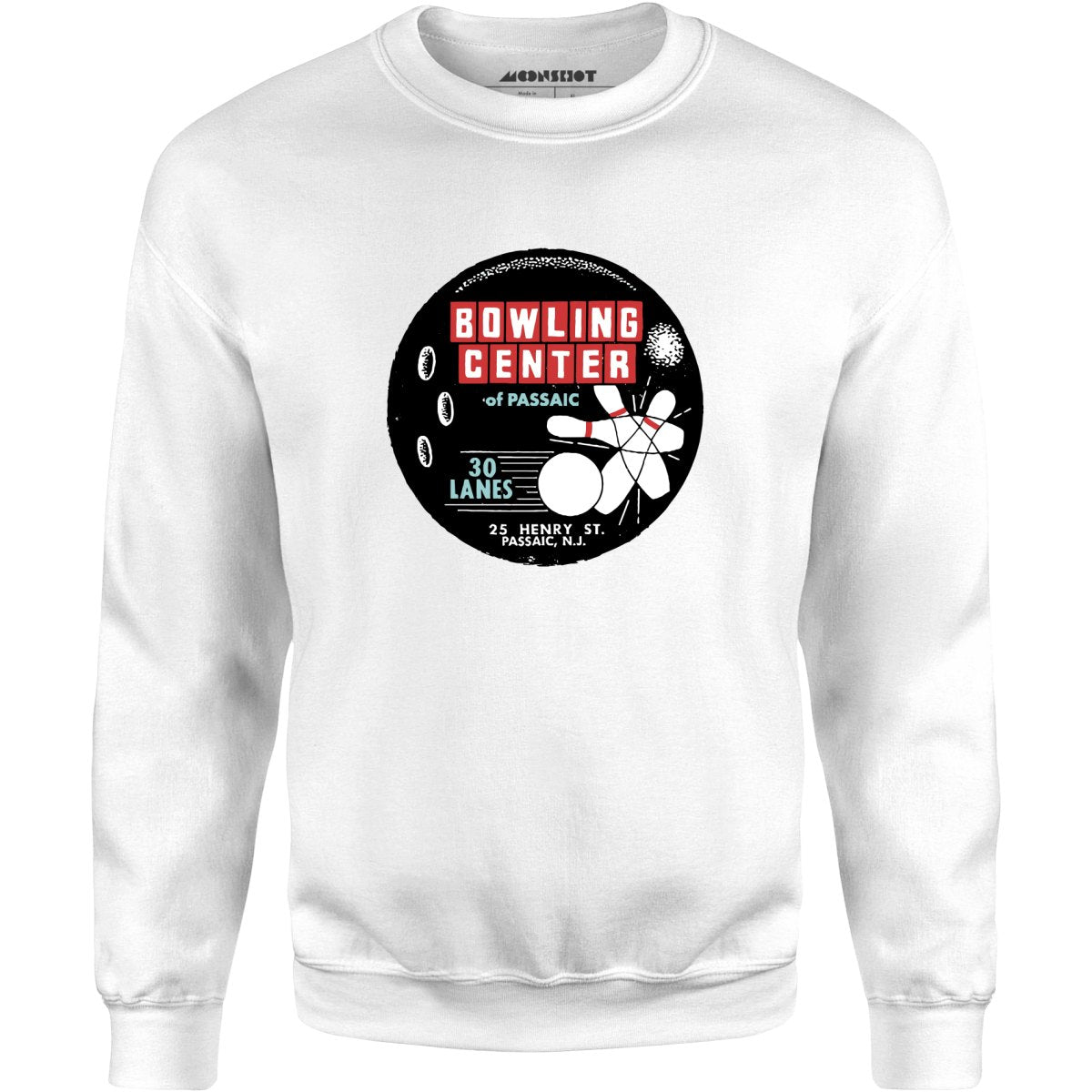 Bowling Center of Passaic - Passaic, NJ - Vintage Bowling Alley - Unisex Sweatshirt