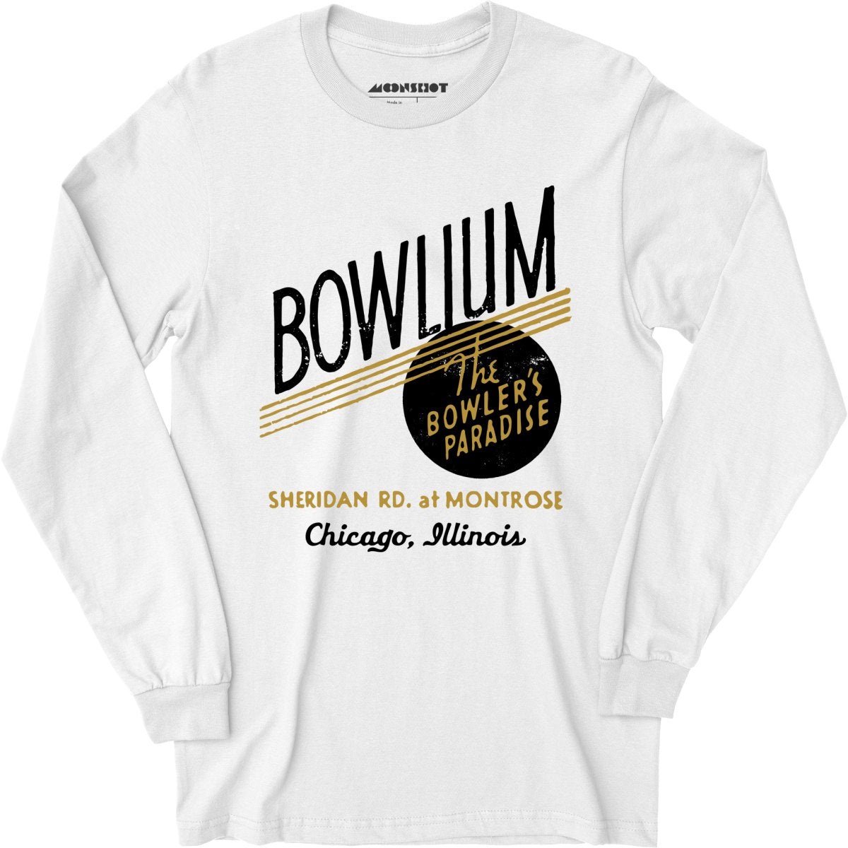 Bowlium - Chicago, IL - Vintage Bowling Alley - Long Sleeve T-Shirt