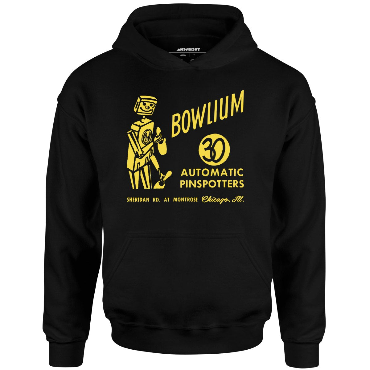Bowlium v2 - Chicago, IL - Vintage Bowling Alley - Unisex Hoodie