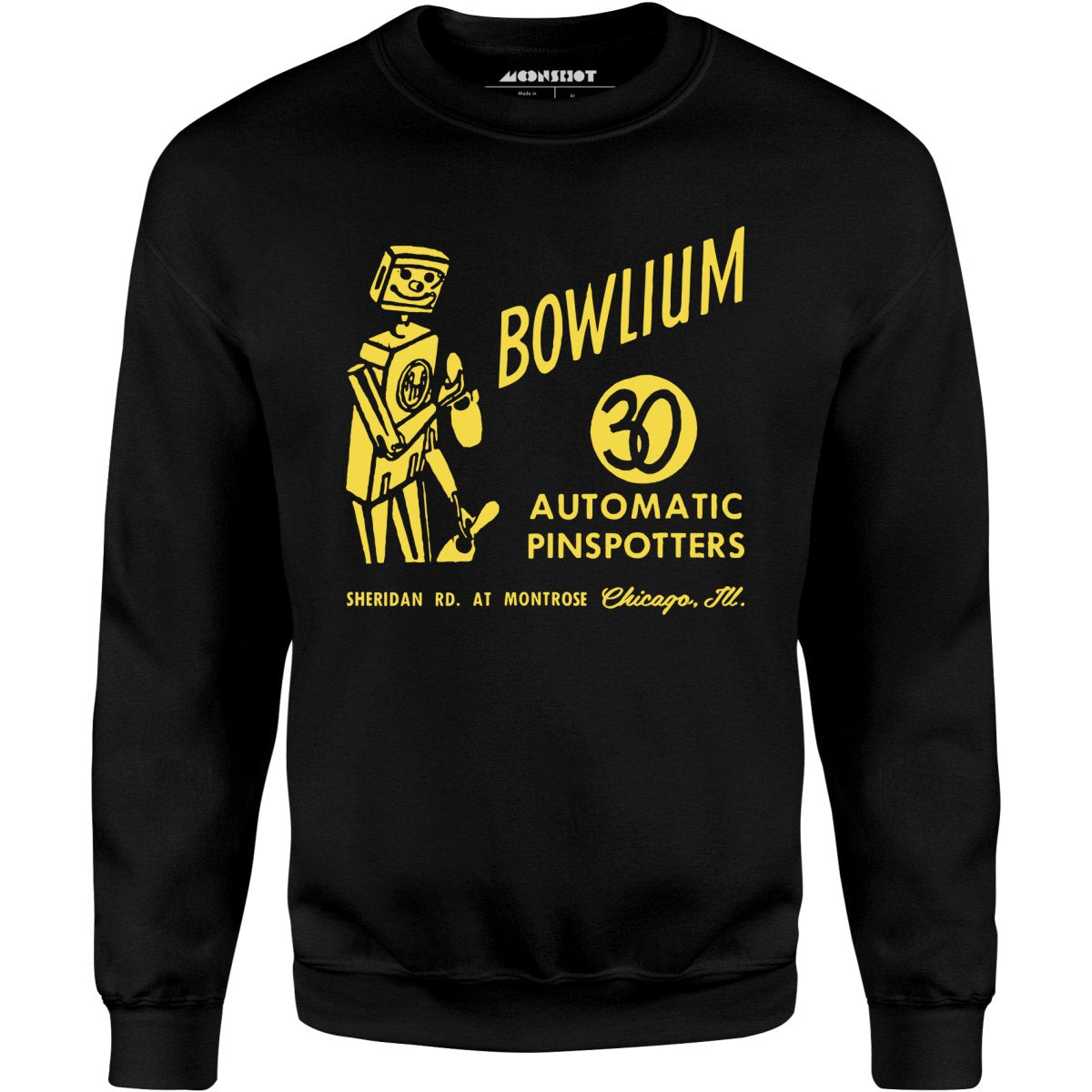 Bowlium v2 - Chicago, IL - Vintage Bowling Alley - Unisex Sweatshirt
