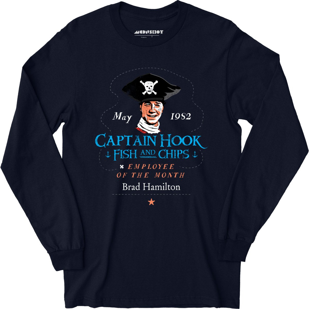 Brad Hamilton Captain Hook Fish Chips Long Sleeve T-Shirt