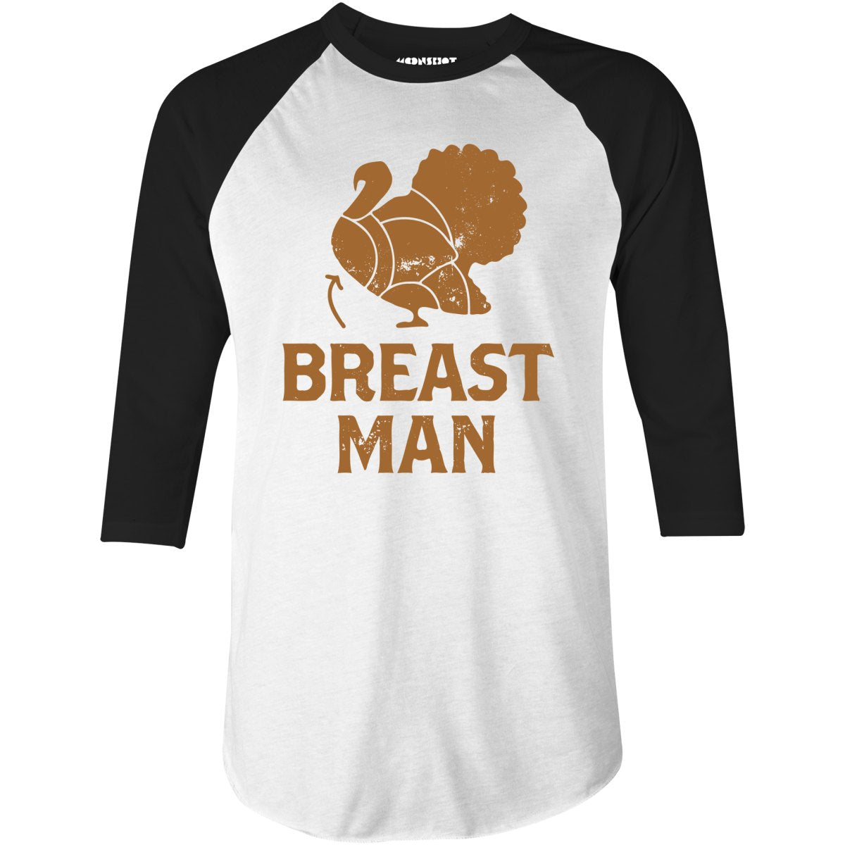 Breast Man - 3/4 Sleeve Raglan T-Shirt