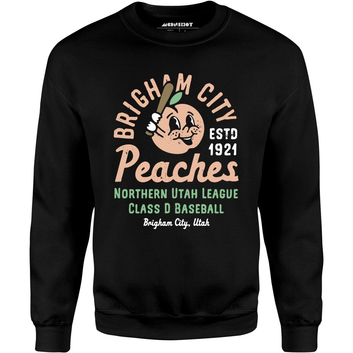 Brigham City Peaches - Utah - Vintage Defunct Baseball Teams - Unisex Sweatshirt