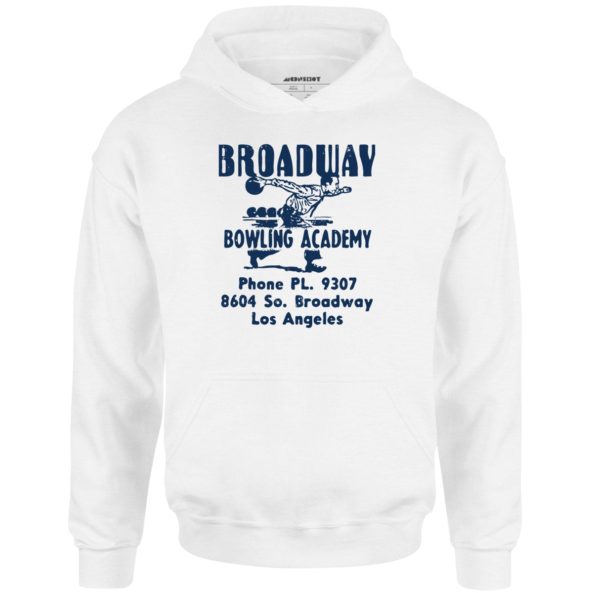 Broadway Bowling Academy - Los Angeles, CA - Vintage Bowling Alley - Unisex Hoodie